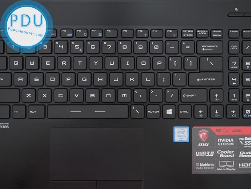 Laptop Cũ MSI GL62-7QF-1810XVN (Core i7-7700HQ, RAM 8GB, HDD 1TB, VGA 2GB NVIDIA GeForce GTX 960M, 15.6 inch full HD 1920×1080)