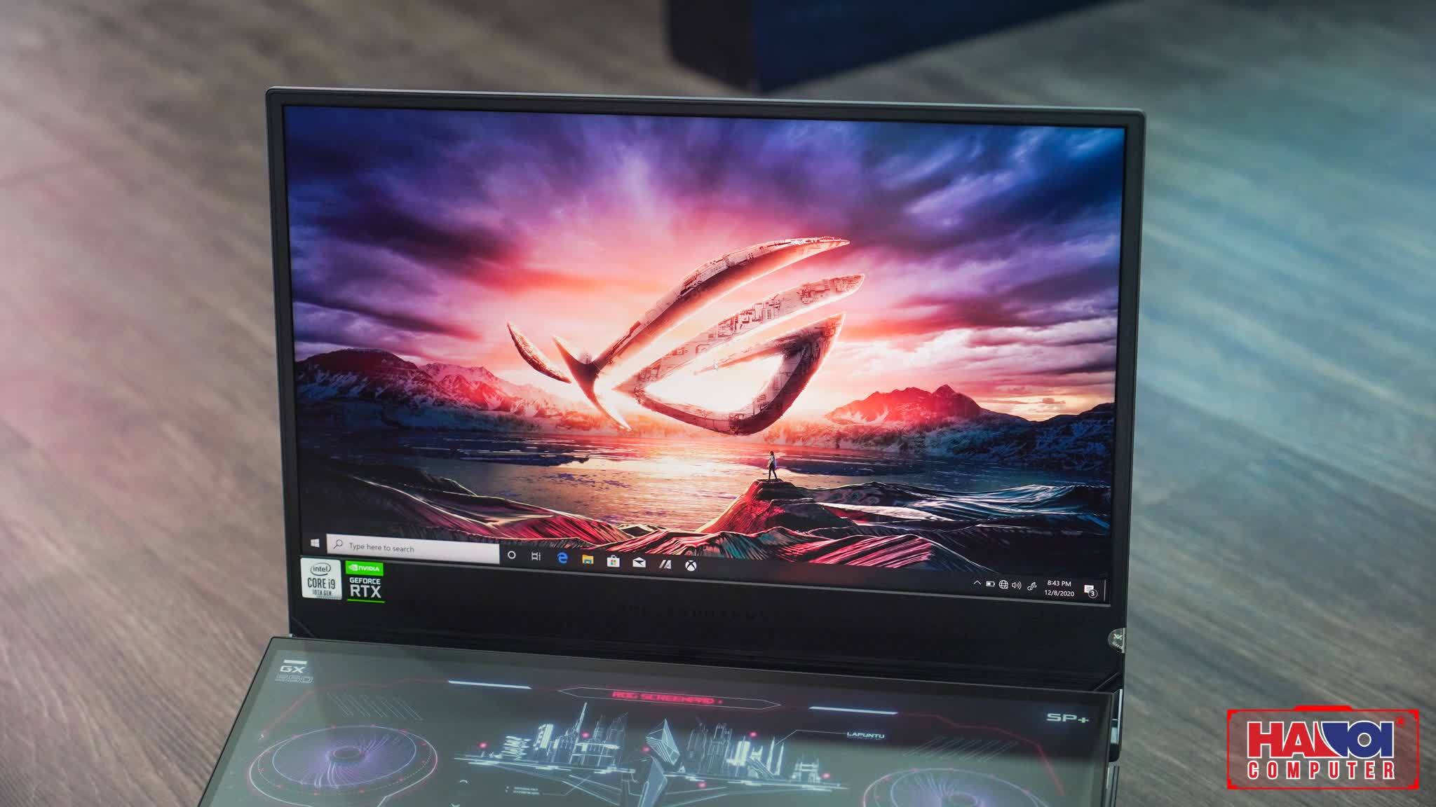 Laptop Asus Gaming ROG Zephyrus Duo GX550LXS-HC055R (i9 10980HK/32GB RAM/1TB HDD+1TB SSD/15.6 UHD/RTX2080 Super MaxQ 8GB/Win10/Balo/Chuột/Xám)