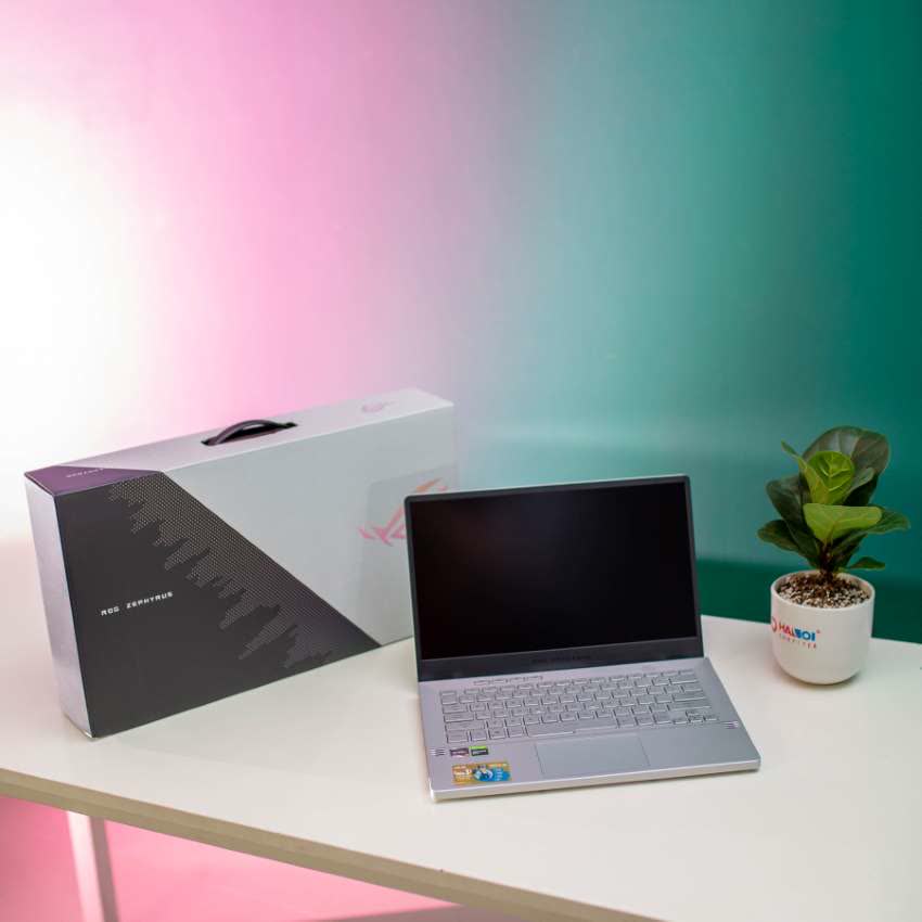 Laptop Asus Gaming ROG Zephyrus GA401IV-HA108T (R9 4900HS/16GB RAM/1TB SSD/14 WQHD/RTX 2060 6GB/Win10/Túi/Trắng)