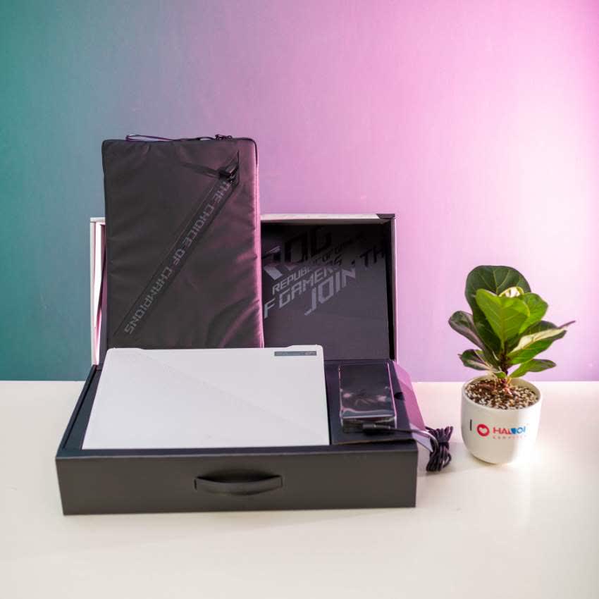 Laptop Asus Gaming ROG Zephyrus GA401IV-HA108T (R9 4900HS/16GB RAM/1TB SSD/14 WQHD/RTX 2060 6GB/Win10/Túi/Trắng)