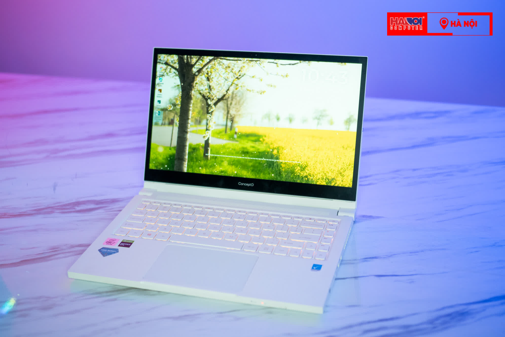 Laptop Đồ họa ConceptD 3 Ezel CC314-72G-75SM (NX.C5JSV.002) (i7 10750H/16GB RAM/1TB SSD/GTX1650Ti 4G/14 inch FHD Touch/Bút/Win10 Pro/Trắng)