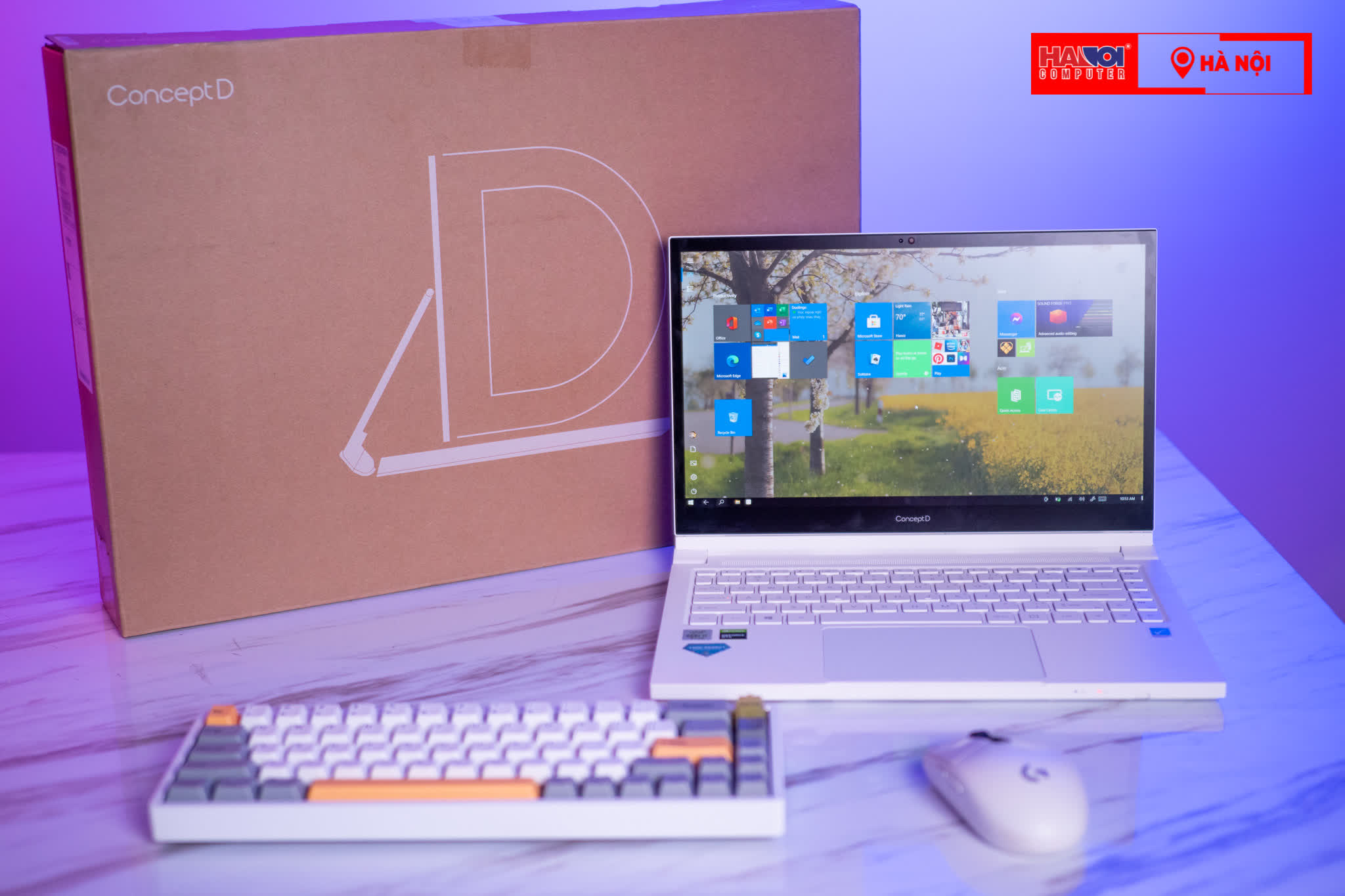 Laptop Đồ họa ConceptD 3 Ezel Pro CC314-72P-75EG (NX.C5KSV.001 ) (i7 10750H/16GB RAM/1TB SSD/Quadro™ T1000/14 inch FHD Touch/Bút/Win10 Pro/Trắng)