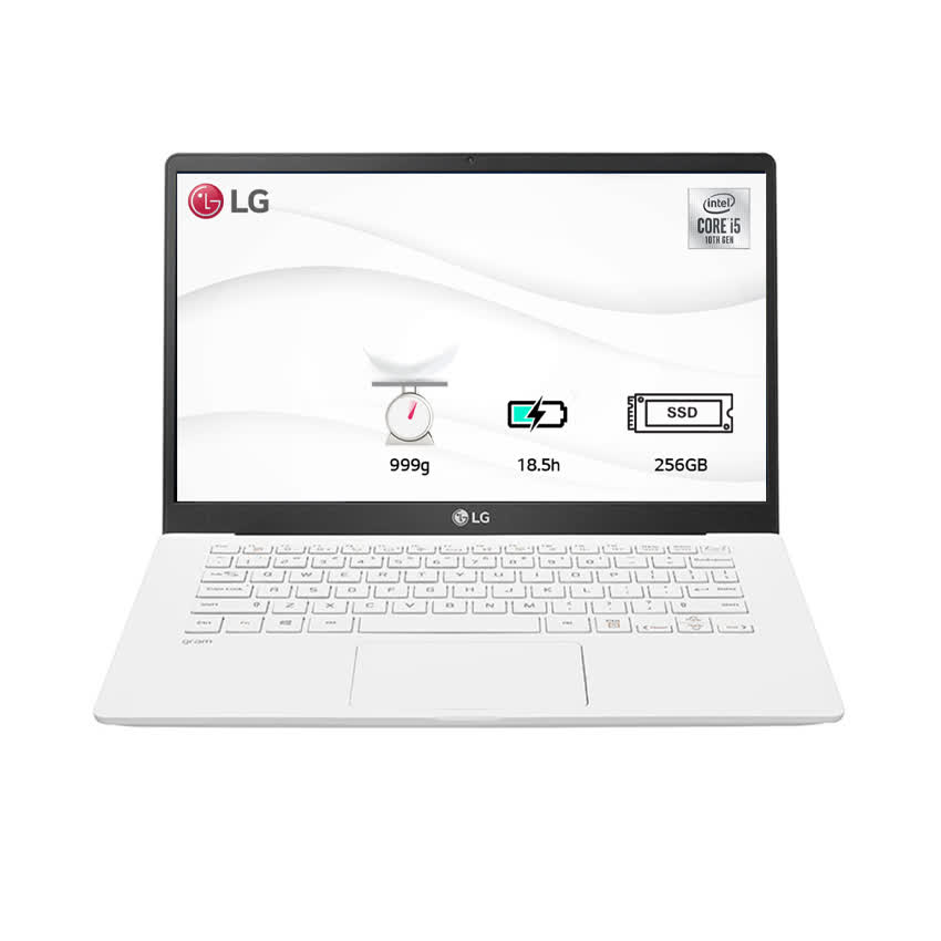 Laptop LG Gram 14ZD90N-V.AX53A5 (i5 1035G7/8GB RAM/256GBSSD/14.0 inch FHD/FP/Trắng) (model 2020)