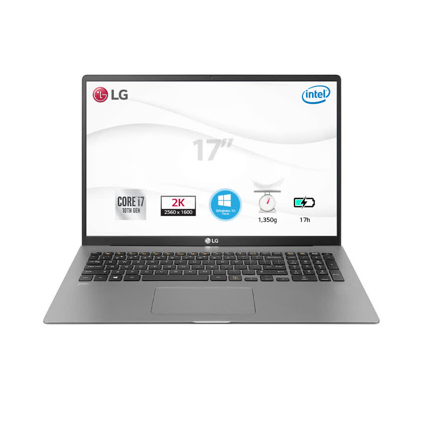 Laptop LG Gram 17Z90N-V.AH75A5 (i7 1065G7/8GB RAM/512GB SSD/17inch IPS/FP/Win 10 Home Plus/Xám Bạc) (model 2020)