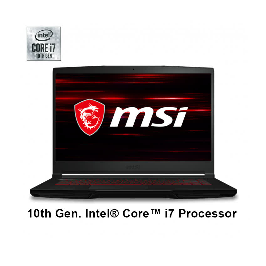 Laptop MSI Gaming GF63 Thin 10SCXR (074VN) (i7 10750H/ 8GB RAM/512GB SSD/GTX1650 4G MaxQ/15.6 inch FHD/Win 10)