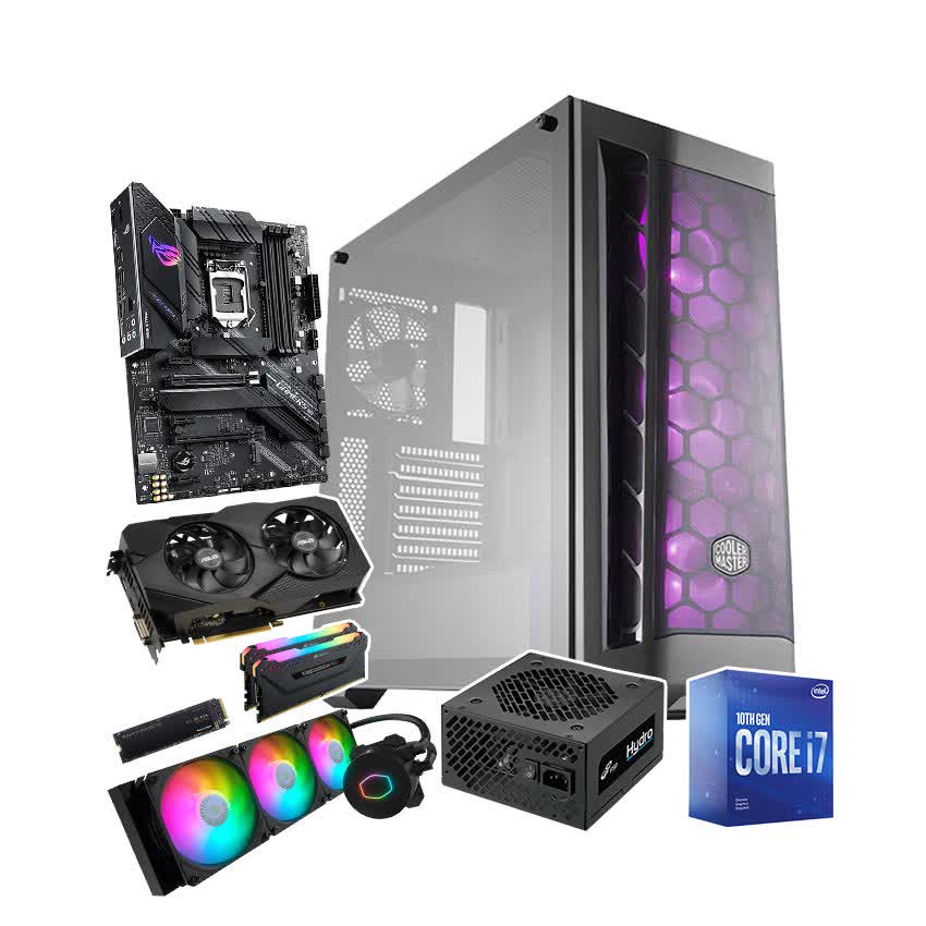 PC GAMING FALCON 028 (I7 10700/B460/16GB RAM/250GB SSD/RTX 2070/700W/Tản AIO CM/RGB)