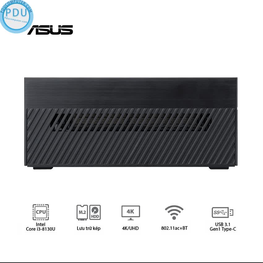 Mini PC Asus PN60 (i3-8130U/WL/Vesa Mount/Com Port/Đen) (BB3016MC)