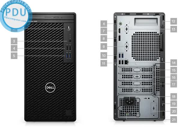 PC Dell OptiPlex 3080 MT (i5-10500/4GB RAM/1TB HDD/DVDRW/K+M/Fedora) (42OT380003)