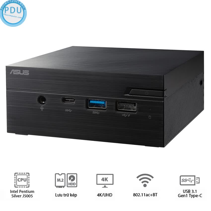 PC mini Asus PN40-BBC061MV (Intel Celeron J4005/Barebone) (90MS0181-M00610)