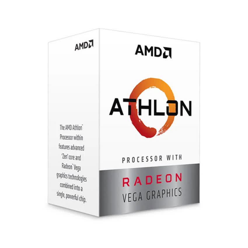CPU AMD Athlon 220GE (3.4GHz, 2 nhân 4 luồng, 4MB Ccahe, Radeon Vega 3, 35W) - Socket AMD AM4