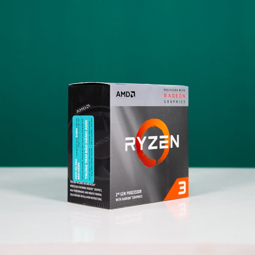 CPU AMD Ryzen 3 3200G (3.6GHz turbo up to 4.0GHz, 4 nhân 4 luồng, 4MB Cache, Radeon Vega 8, 65W) - Socket AMD AM4