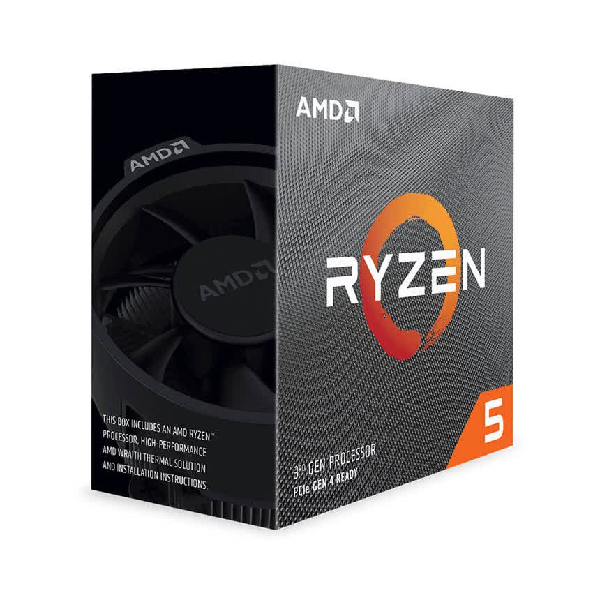 CPU AMD Ryzen 5 3600 (3.6GHz turbo up to 4.2GHz, 6 nhân 12 luồng, 35MB Cache, 65W) - Socket AMD AM4
