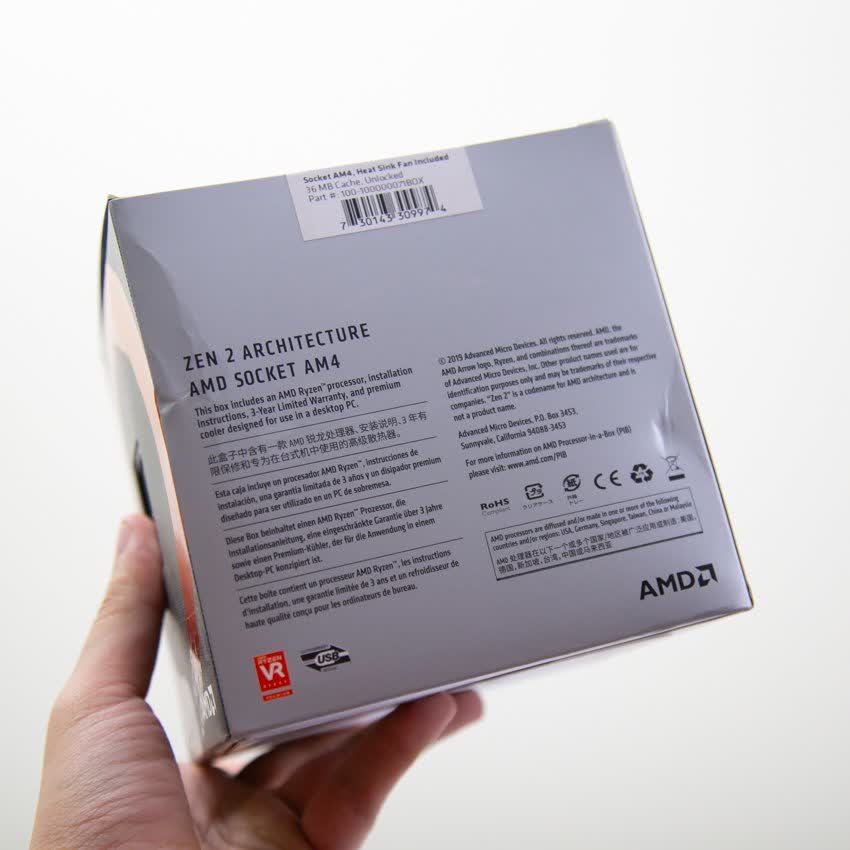 CPU AMD Ryzen 7 3700X (3.6GHz turbo up to 4.4GHz, 8 nhân 16 luồng, 36MB Cache, 65W) - Socket AMD AM4