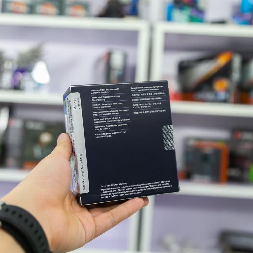 CPU Intel Core i3-9100 (3.6GHz turbo up to 4.2GHz, 4 nhân 4 luồng, 6MB Cache, 65W) - Socket Intel LGA 1151-v2