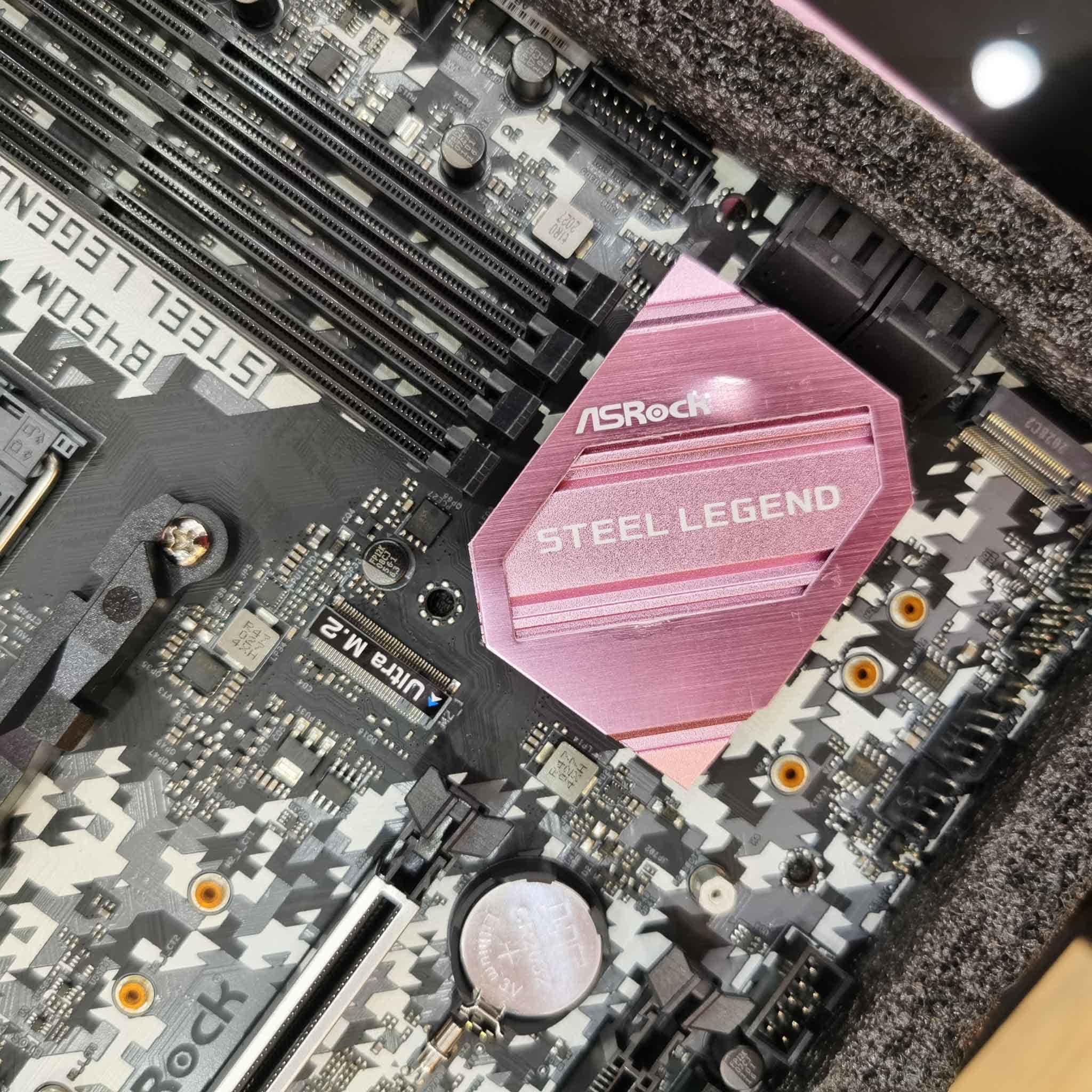 Mainboard ASROCK B450M STEEL LEGEND (Pink Edition)  (AMD B450, Socket AM4, ATX, 4 khe RAM DDR4)