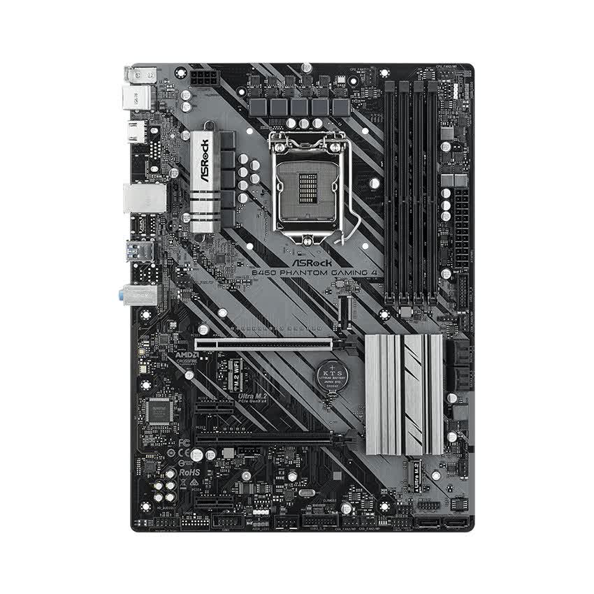 Mainboard ASROCK B460 PHANTOM GAMING 4 (Intel B460, Socket 1200, ATX, 4 khe Ram DDR4)