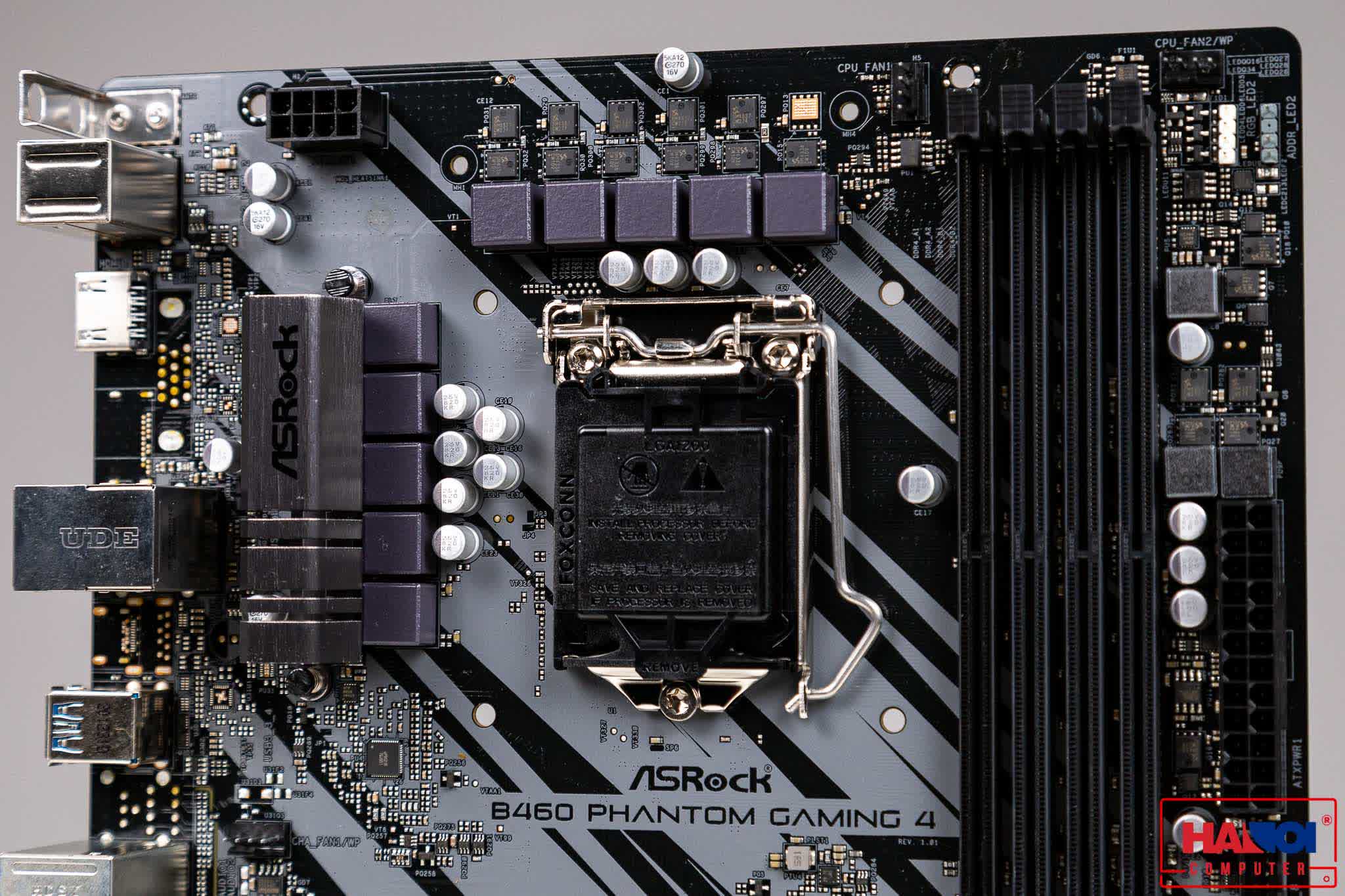 Mainboard ASROCK B460 PHANTOM GAMING 4 (Intel B460, Socket 1200, ATX, 4 khe Ram DDR4)