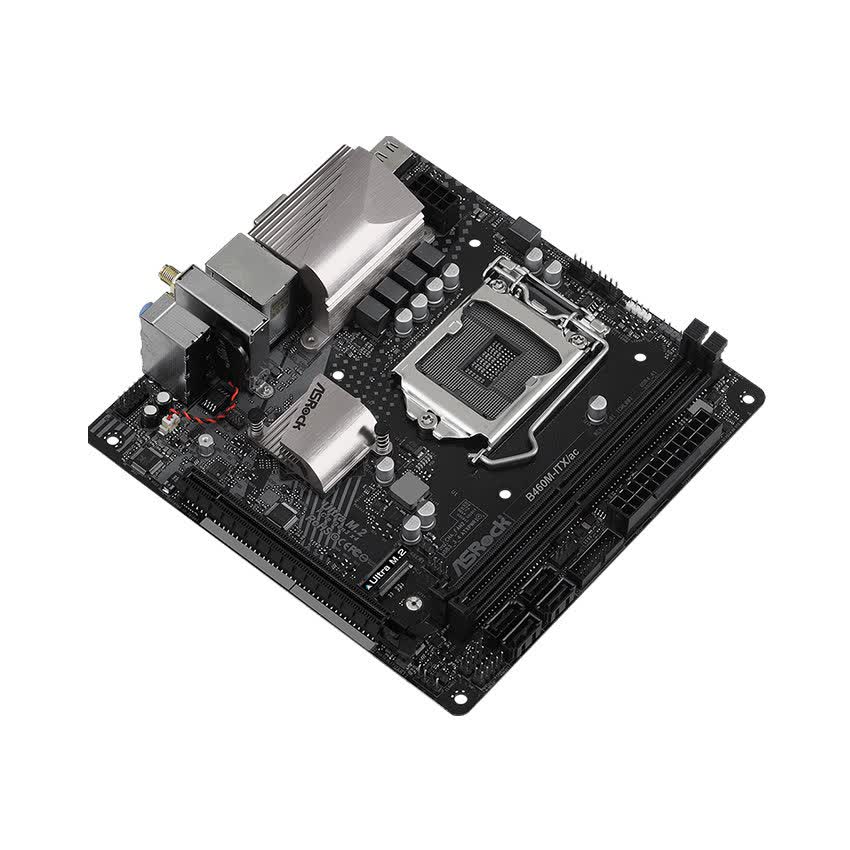 Mainboard ASROCK B460M-ITX/ac (Intel B460, Socket 1200, Mini-ITX, 2 khe Ram DDR4)