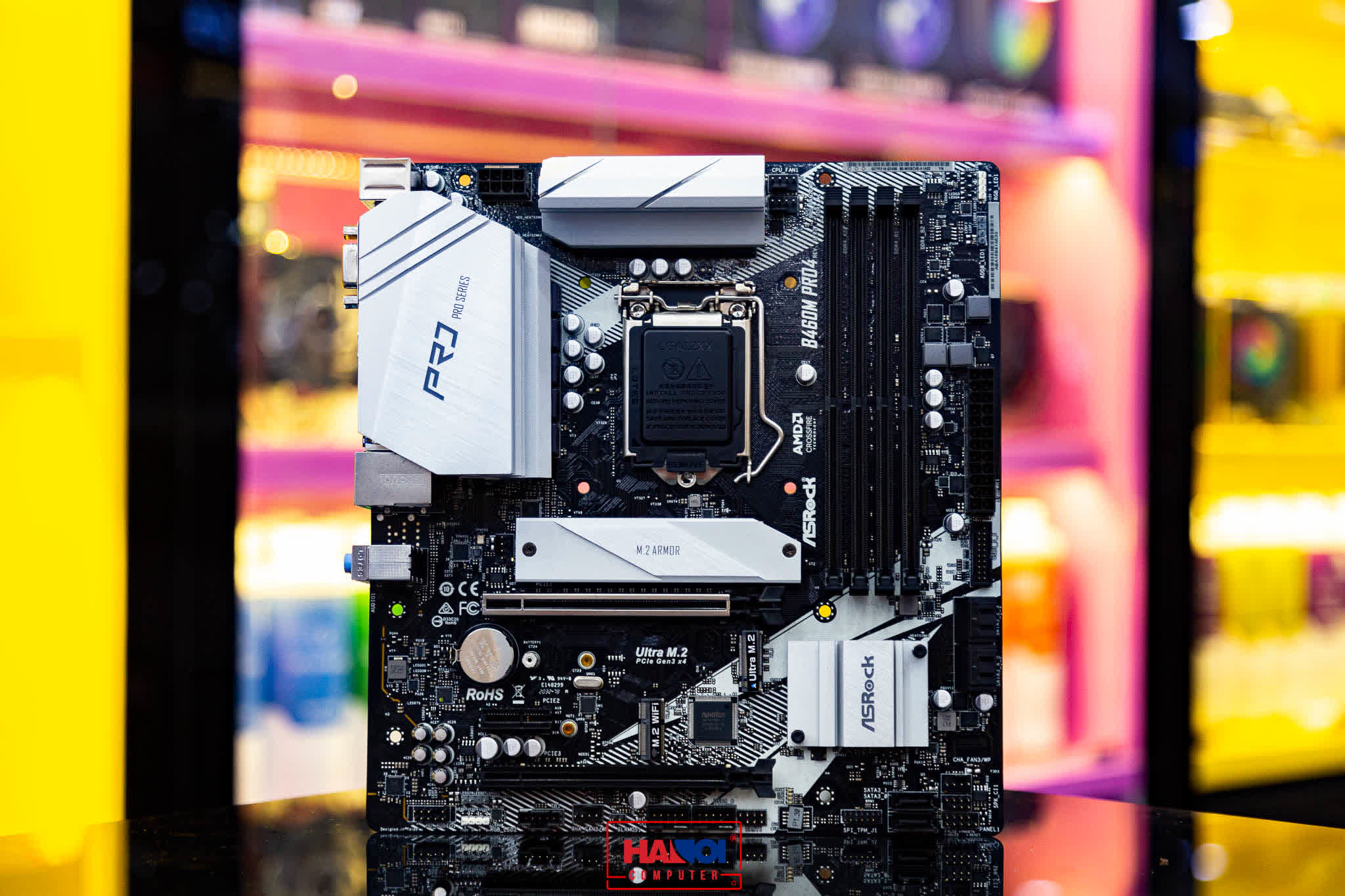 Mainboard ASROCK B460M PRO4 (Intel B460, Socket 1200, m-ATX, 4 khe Ram DDR4)