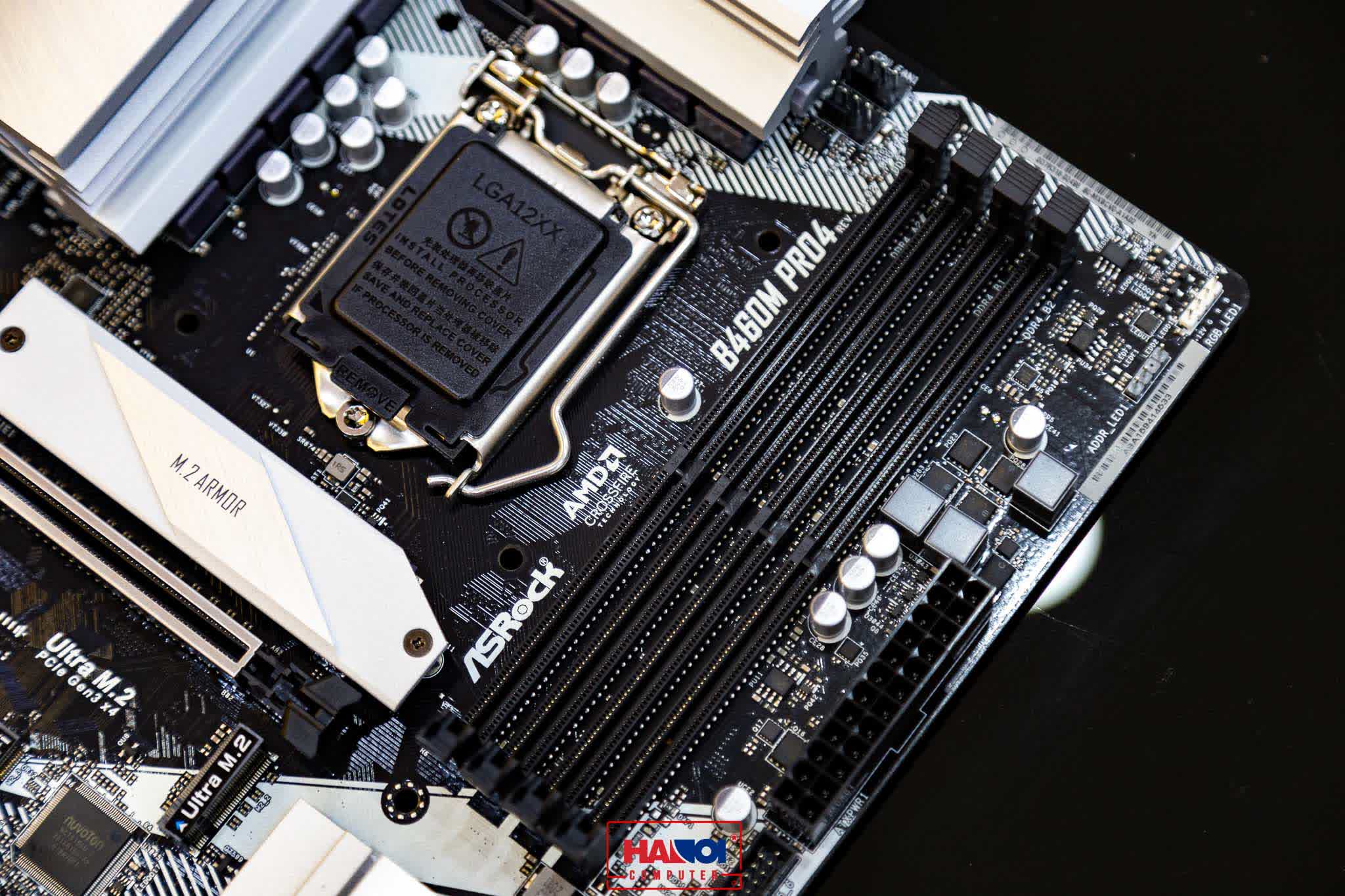 Mainboard ASROCK B460M PRO4 (Intel B460, Socket 1200, m-ATX, 4 khe Ram DDR4)