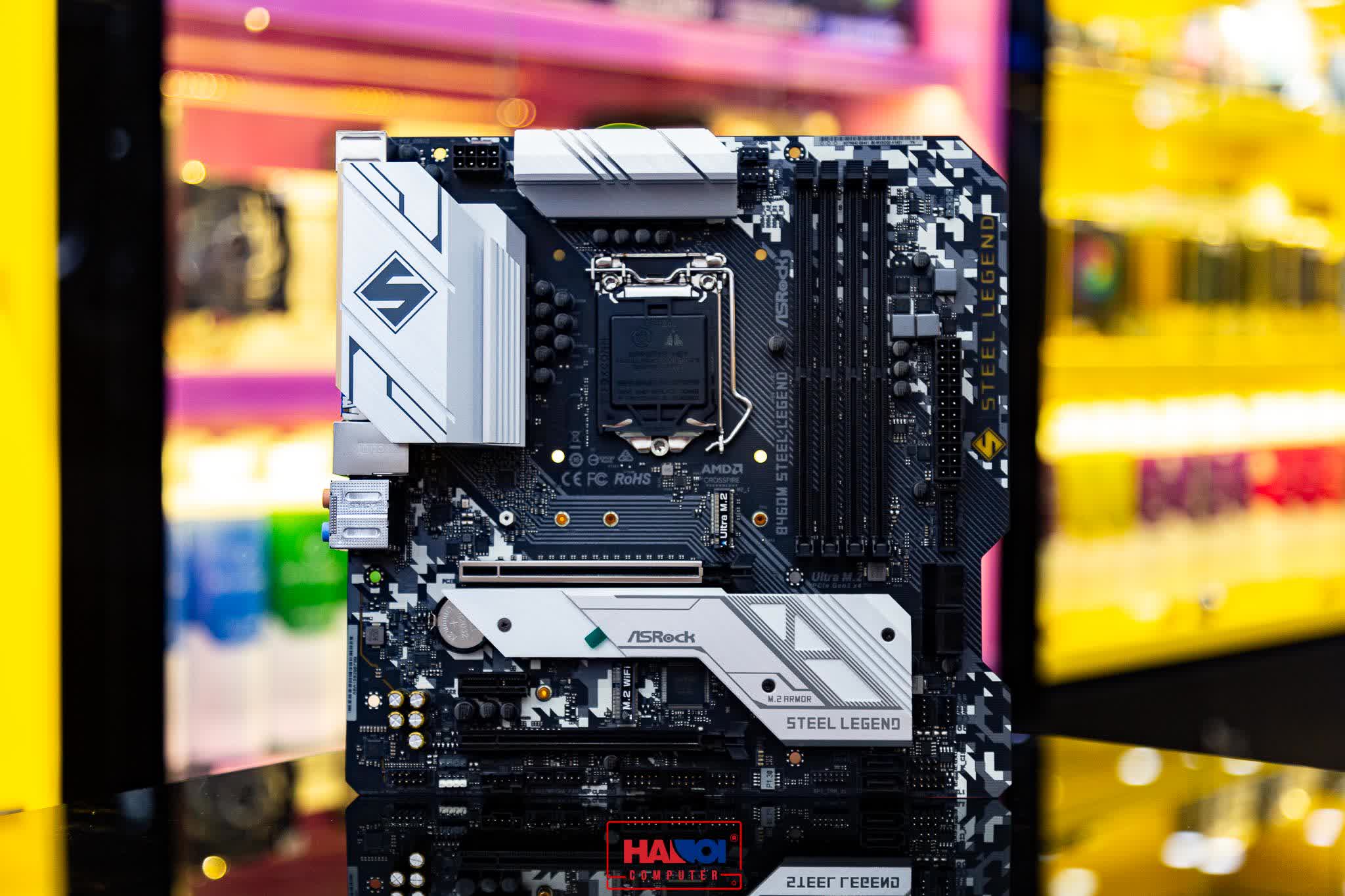 Mainboard ASROCK B460M STEEL LEGEND (Intel B460, Socket 1200, m-ATX, 4 khe Ram DDR4)