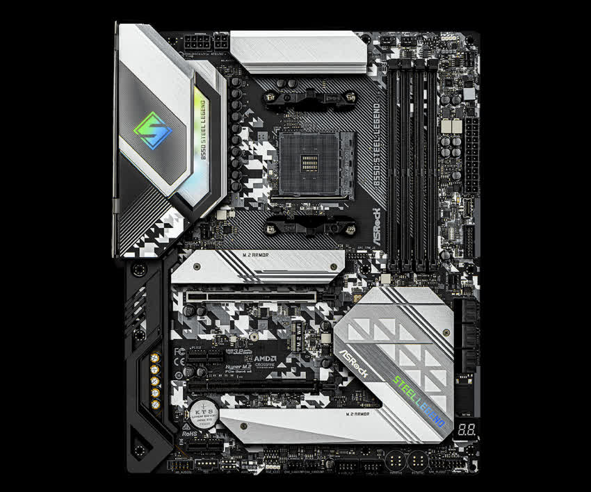 Mainboard ASROCK B550 STEEL LEGEND (AMD B550, Socket AM4, ATX, 4 khe RAM DDR4)