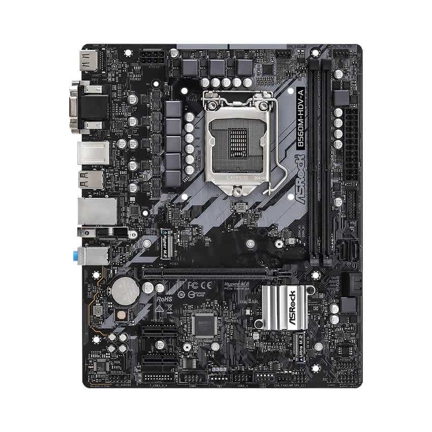Mainboard ASROCK B560M-HDV-A (Intel B560, Socket 1200, m-ATX, 2 khe Ram DDR4)