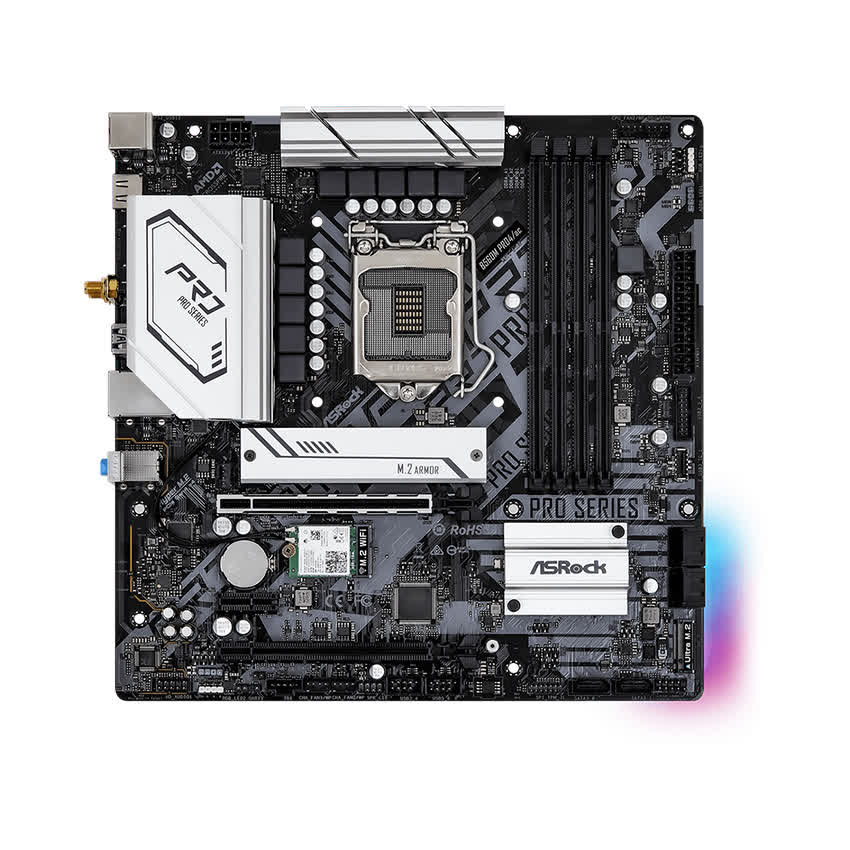 Mainboard ASROCK B560M PRO4/ac (Intel B560, Socket 1200, m-ATX, 4 khe Ram DDR4)