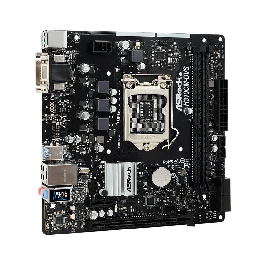 Mainboard ASROCK H310CM DVS (Intel H310, Socket 1151, m-ATX, 2 khe RAM DDR4)