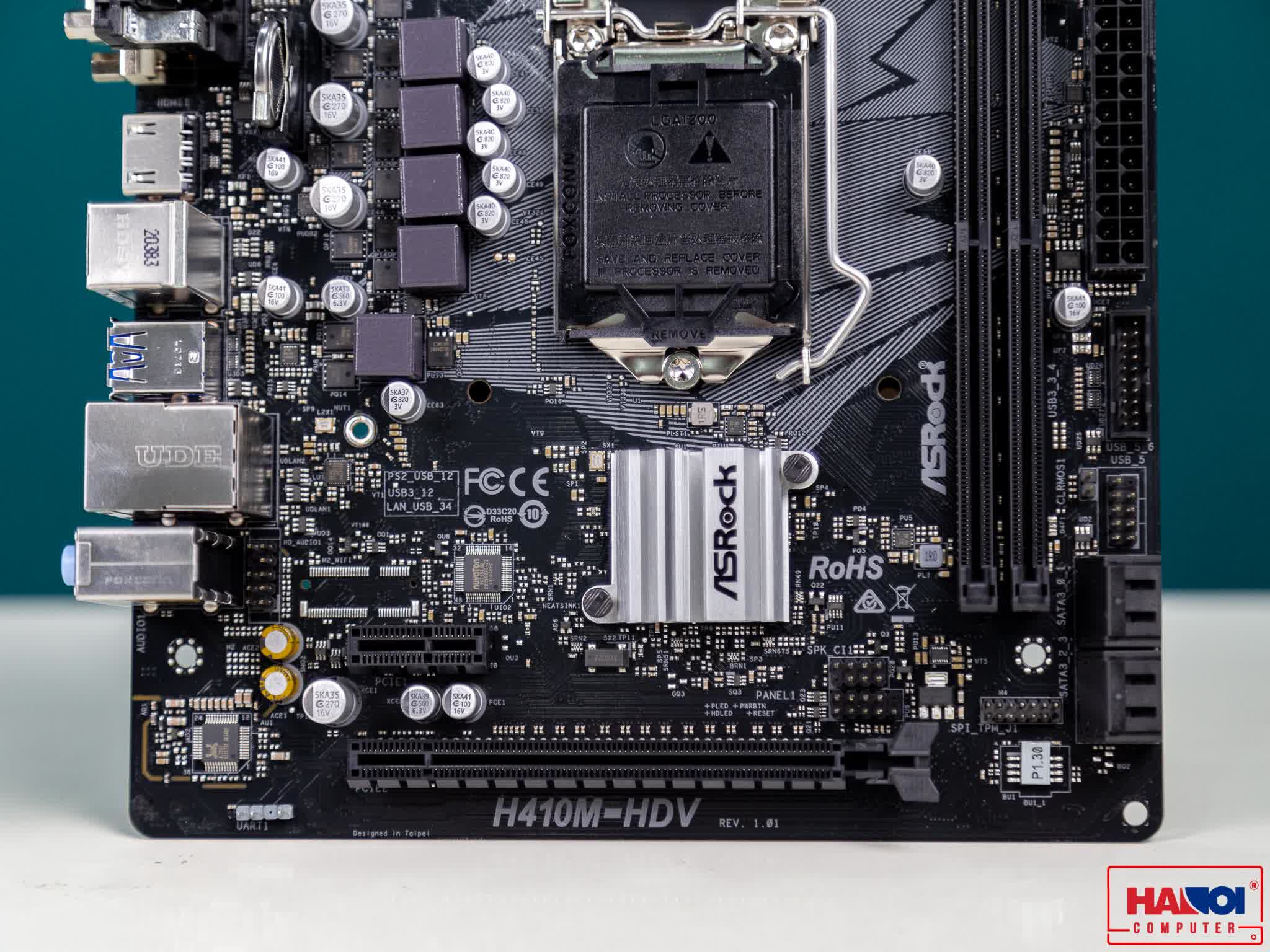 Mainboard ASROCK H410M-HDV (Intel H410, Socket 1200, m-ATX, 2 khe Ram DDR4)