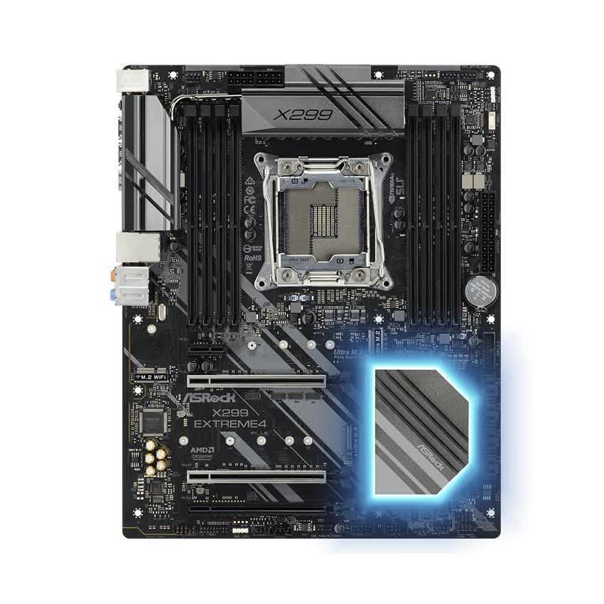 Mainboard ASROCK X299 EXTREME4 (Intel X299, Socket 2066, ATX, 4 khe RAM DDR4)