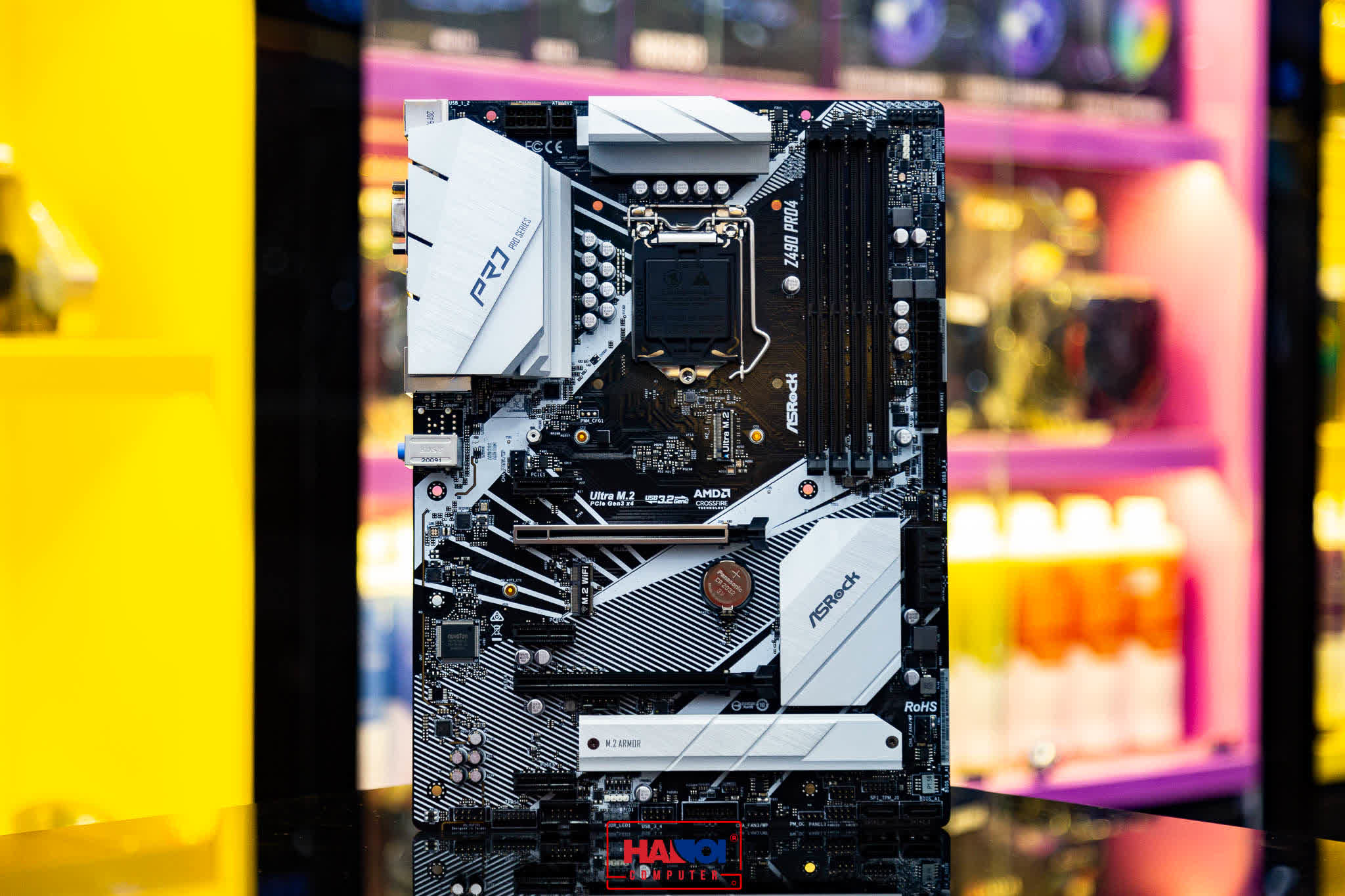 Mainboard ASROCK Z490 PRO 4 (Intel Z490, Socket 1200, ATX, 4 khe Ram DDR4)