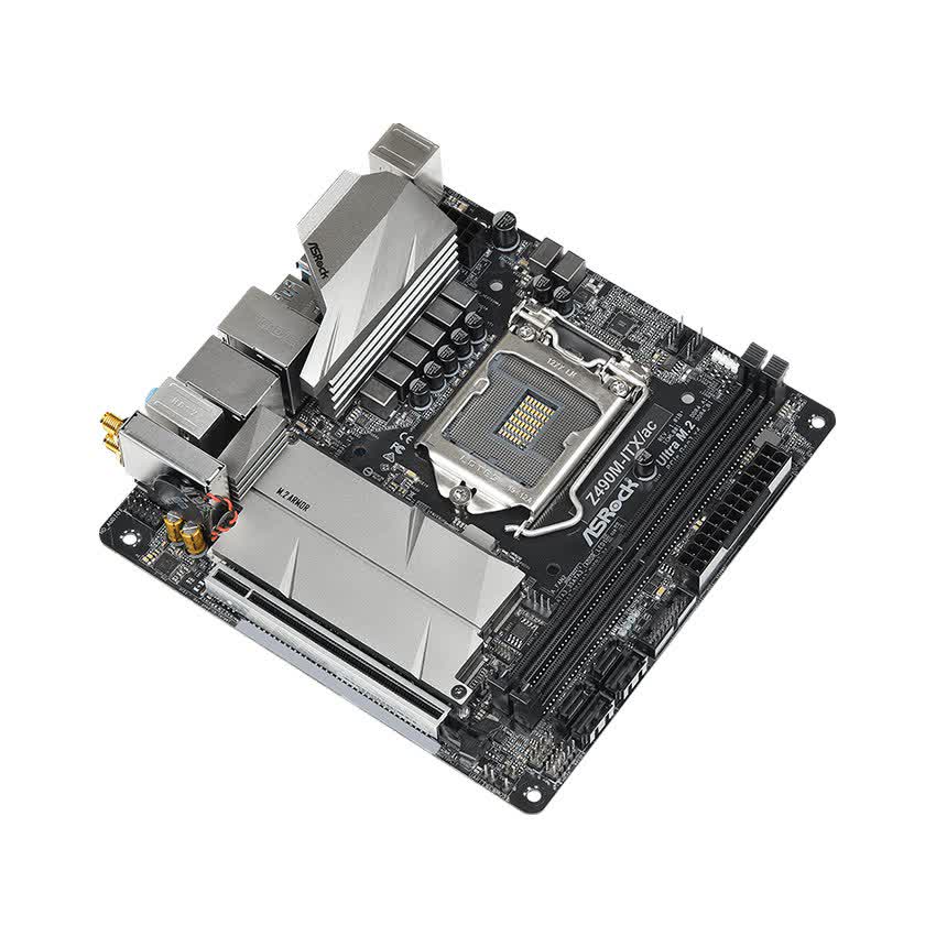 Mainboard ASROCK Z490M-ITX/ac (Intel Z490, Socket 1200, Mini-ITX, 2 khe Ram DDR4)