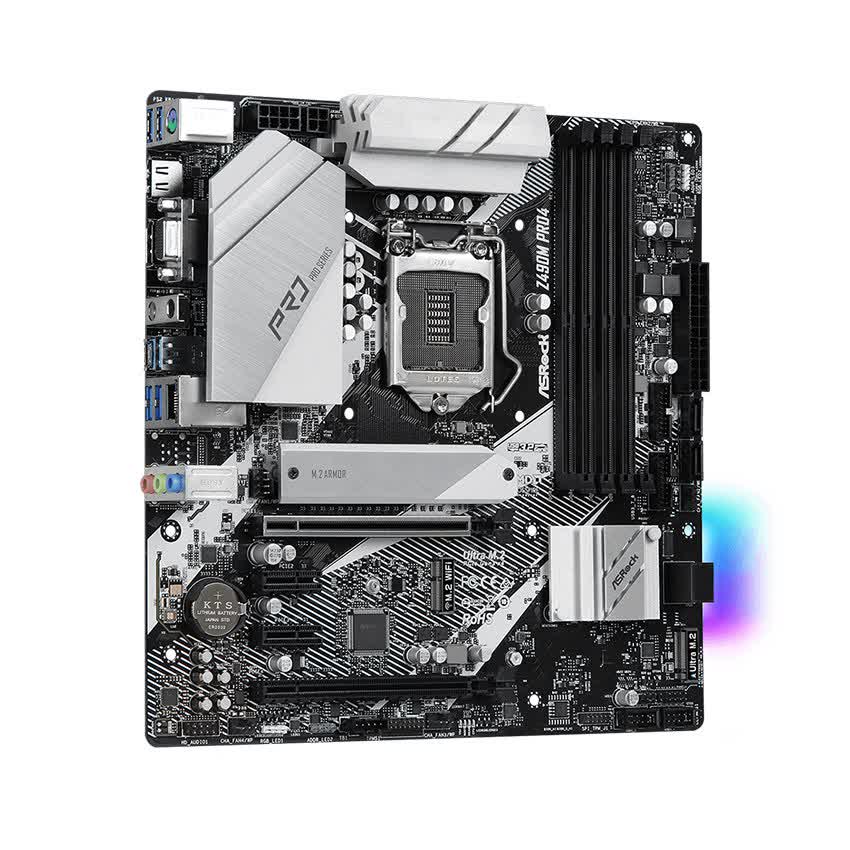 Mainboard ASROCK Z490M PRO 4 (Intel Z490, Socket 1200, ATX, 4 khe Ram DDR4)