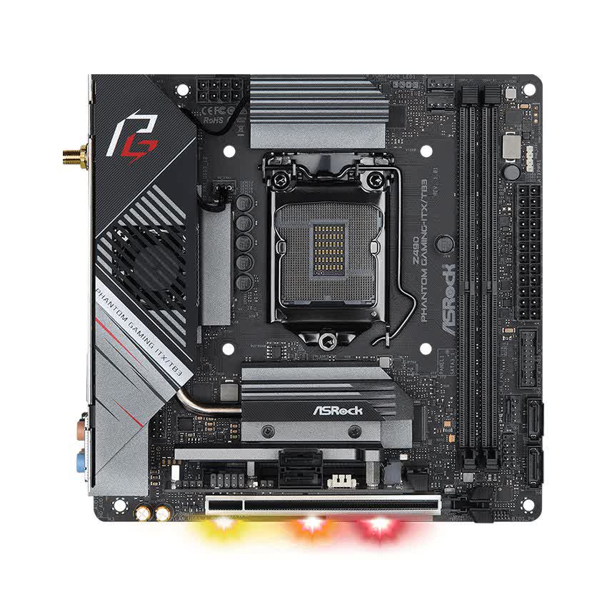Mainboard ASROCK Z490 PHANTOM GAMING-ITX/TB3 (Intel Z490, Socket 1200, Mini-ITX, 2 khe Ram DDR4)