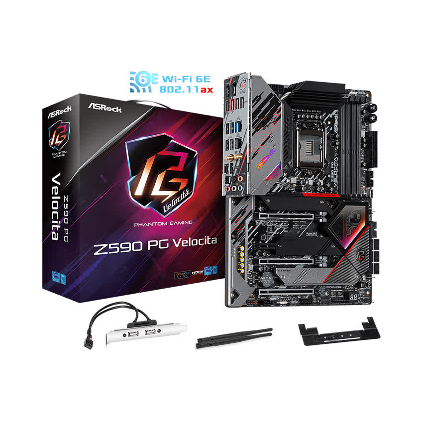 Mainboard ASROCK Z590 PG VELOCITA (Intel Z590, Socket 1200, ATX, 4 khe Ram DDR4)