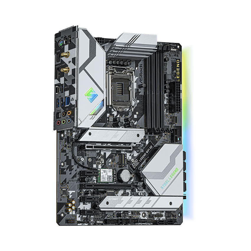 Mainboard ASROCK Z590 STEEL LEGEND WiFi 6E (Intel Z590, Socket 1200, ATX, 4 khe Ram DDR4)