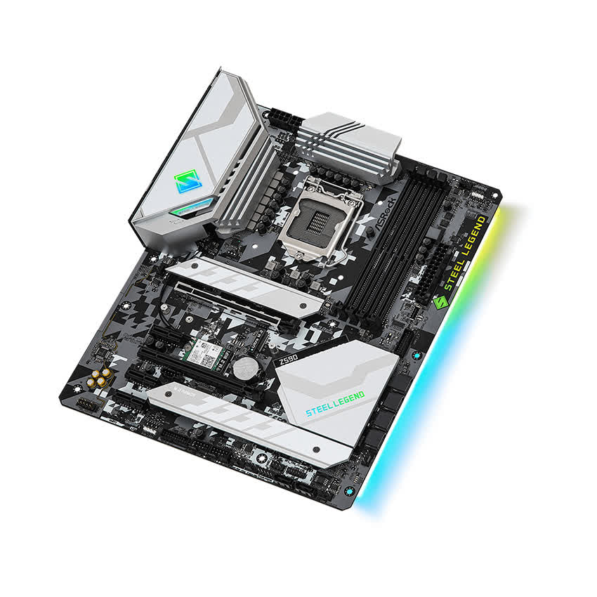 Mainboard ASROCK Z590 STEEL LEGEND WiFi 6E (Intel Z590, Socket 1200, ATX, 4 khe Ram DDR4)