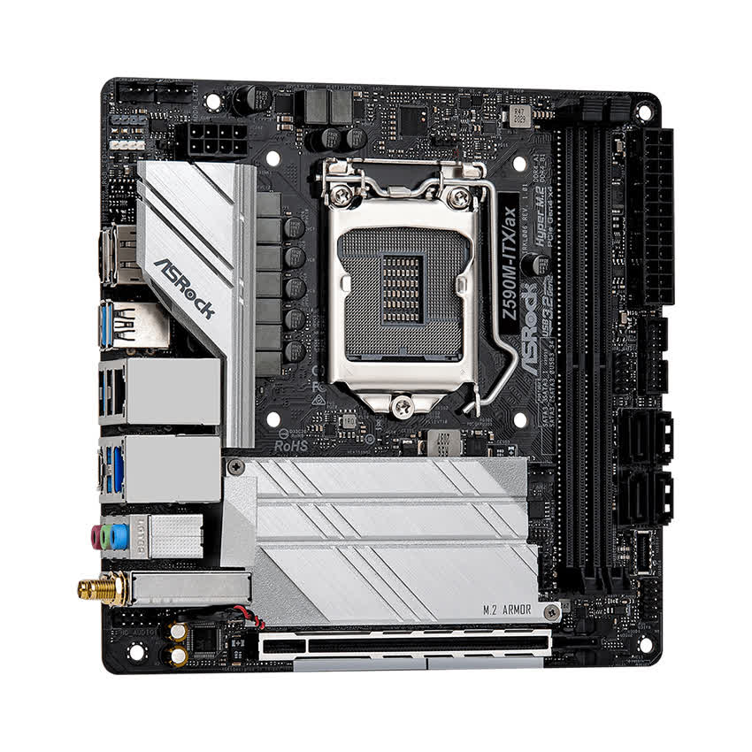 Mainboard ASROCK Z590M ITX/ax (Intel Z590, Socket 1200, Mini-ITX, 2 khe Ram DDR4)