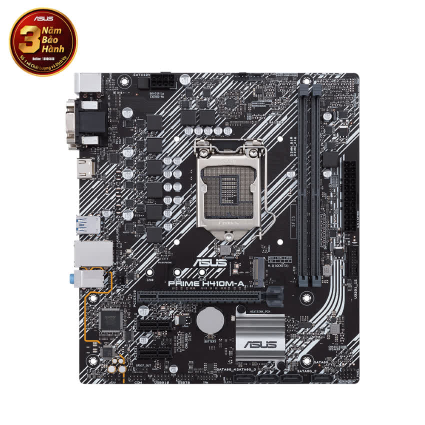 Mainboard ASUS PRIME H410M-A (Intel H410, Socket 1200, m-ATX, 2 khe Ram DDR4)