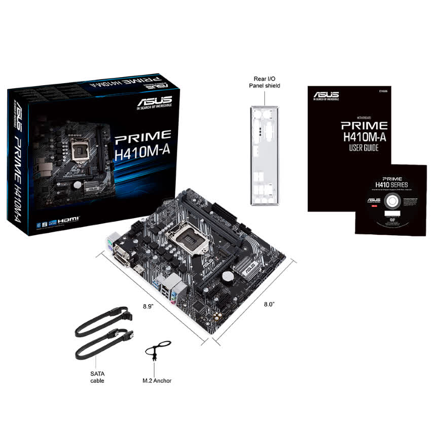 Mainboard ASUS PRIME H410M-A (Intel H410, Socket 1200, m-ATX, 2 khe Ram DDR4)