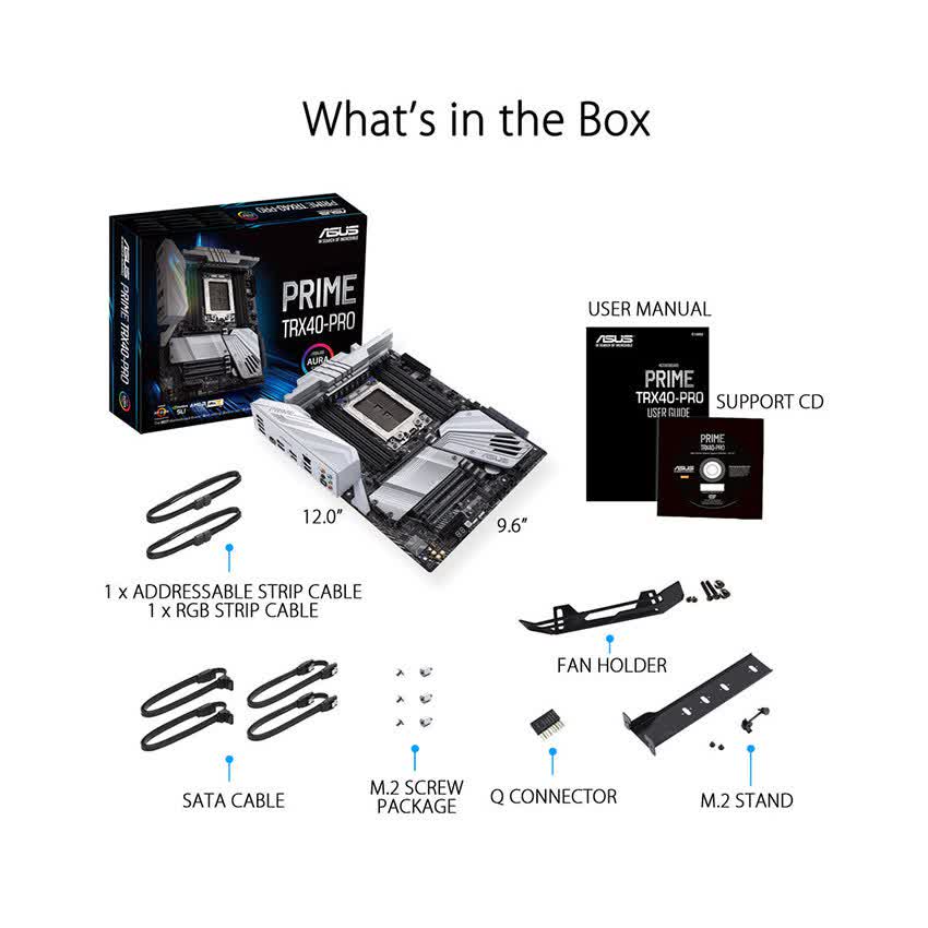 Mainboard ASUS PRIME TRX40-PRO (AMD TRX40 ,Socket sTRX4, ATX, 8 khe RAM DDR4)