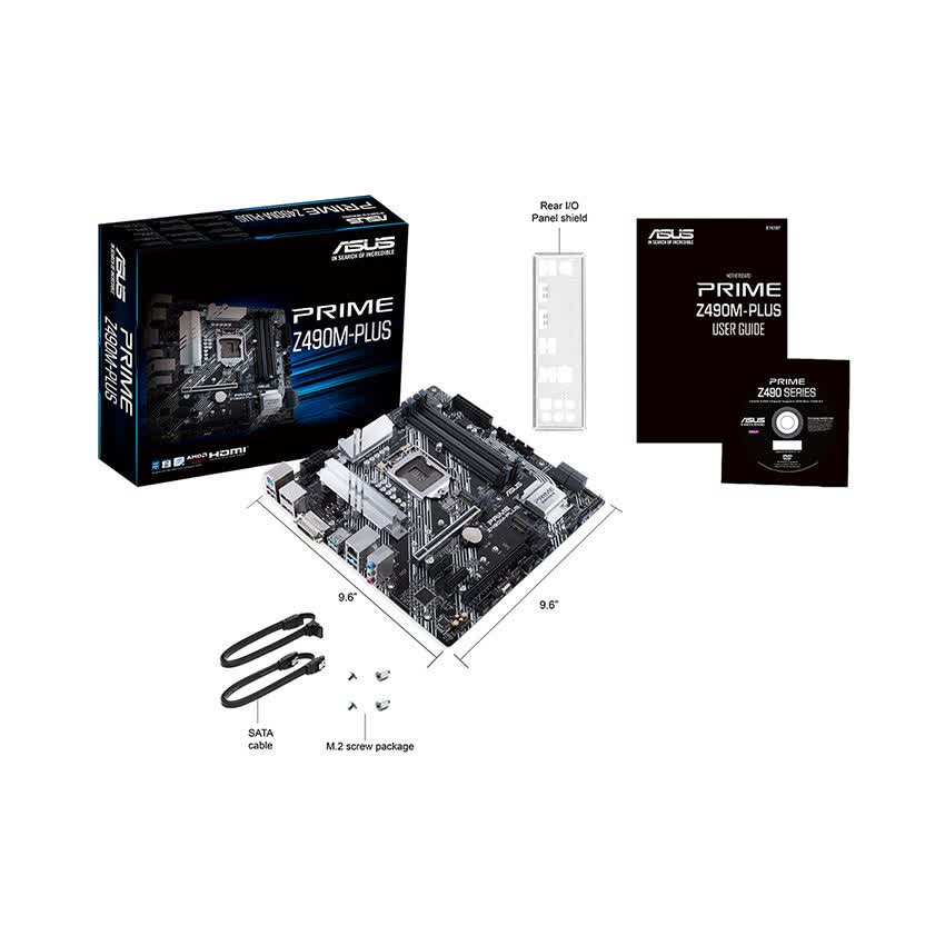 Mainboard ASUS PRIME Z490M-PLUS (Intel Z490, Socket 1200, m-ATX, 4 khe RAM DDR4)