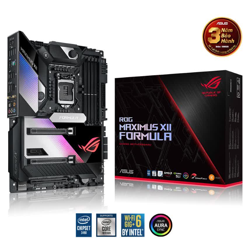 Mainboard ASUS ROG MAXIMUS XII FORMULA (Intel Z490, Socket 1200, ATX, 4 khe RAM DDR4)