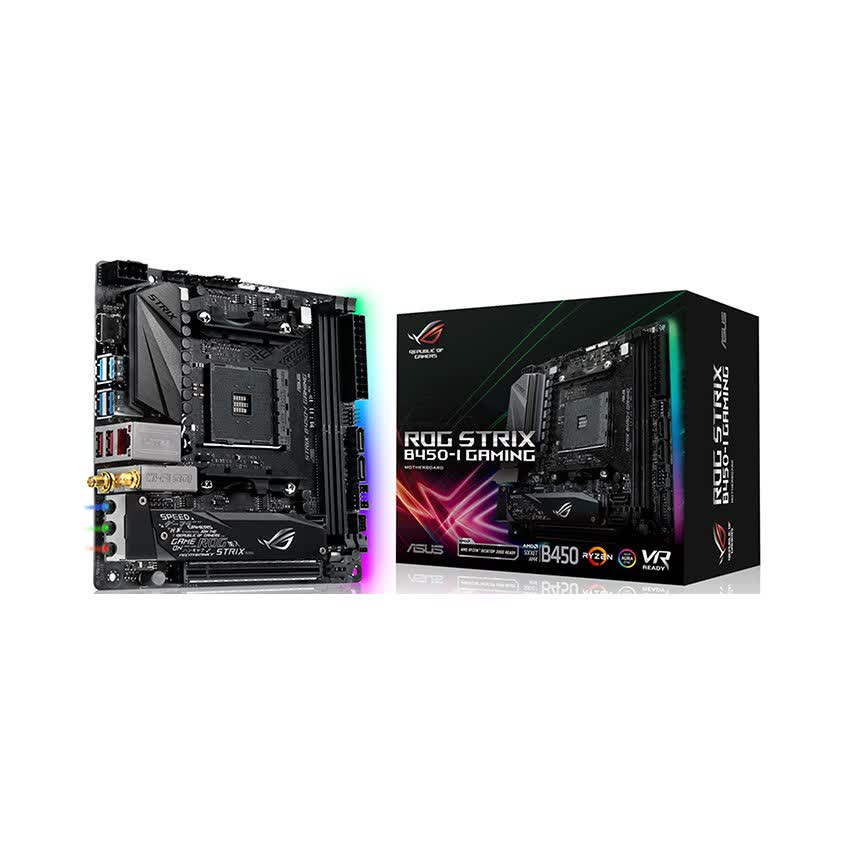 Mainboard ASUS ROG STRIX B450-I GAMING (AMD B450, Socket AM4, Mini-ITX, 2 khe Ram DDR4)