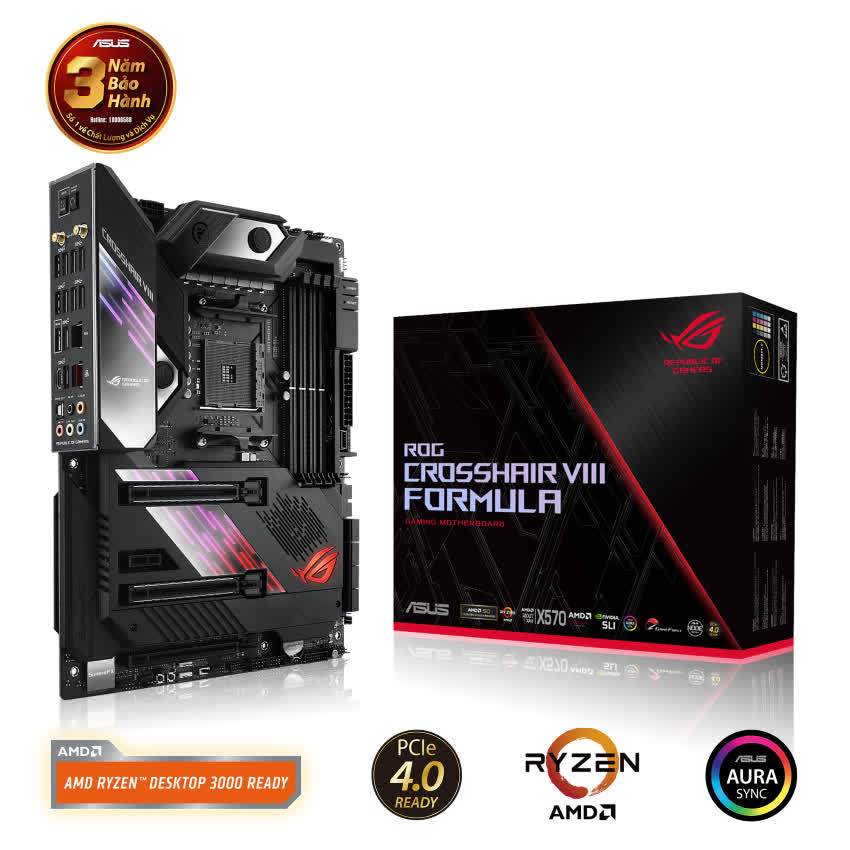 Mainboard ASUS ROG X570 CROSSHAIR VIII FORMULA (AMD X570, Socket AM4, ATX, 4 khe RAM DDR4)