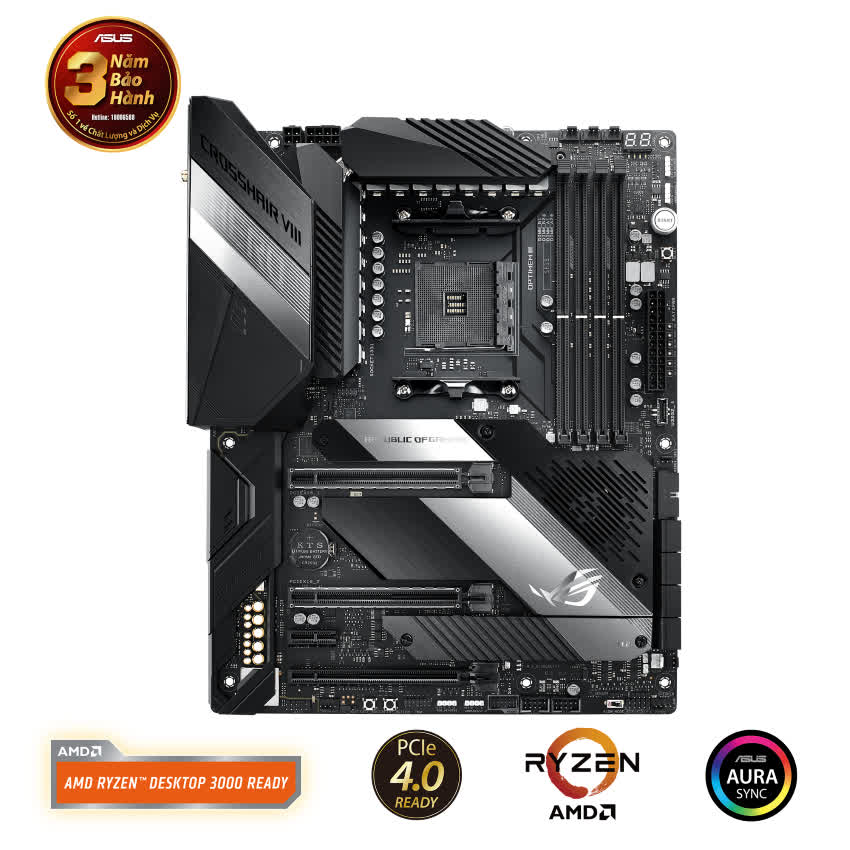 Mainboard ASUS ROG X570 CROSSHAIR VIII HERO (AMD X570, Socket AM4, ATX, 4 khe RAM DDR4)