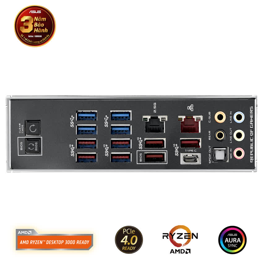 Mainboard ASUS ROG X570 CROSSHAIR VIII HERO (AMD X570, Socket AM4, ATX, 4 khe RAM DDR4)