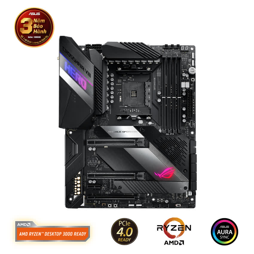 Mainboard ASUS ROG X570 CROSSHAIR VIII HERO Wifi (AMD X570, Socket AM4, ATX, 4 khe RAM DDR4)