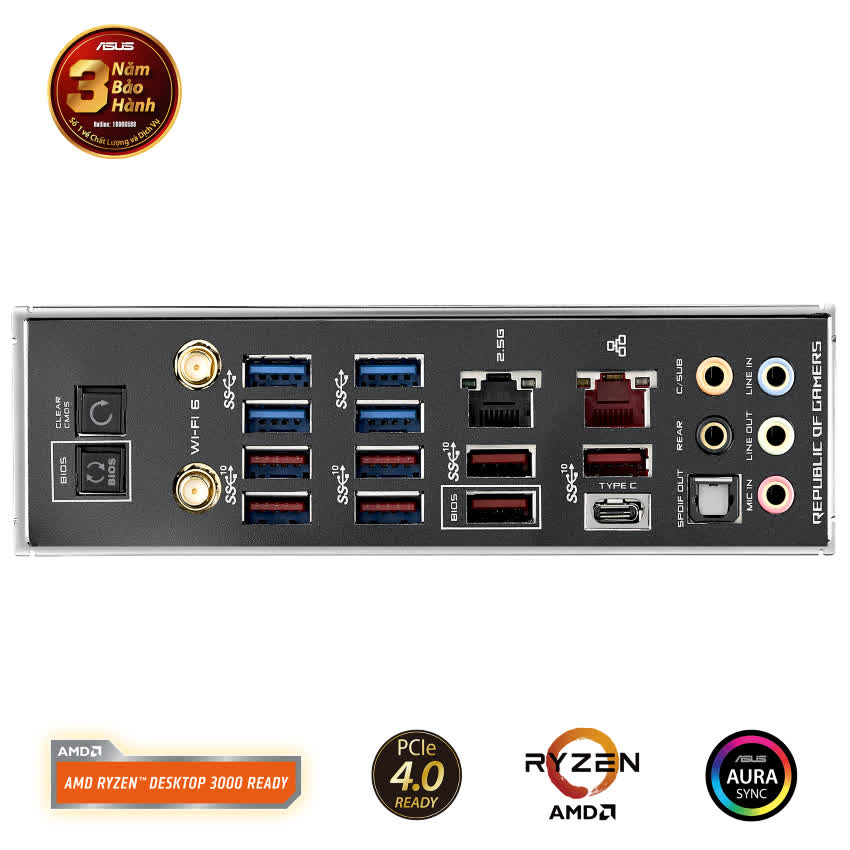 Mainboard ASUS ROG X570 CROSSHAIR VIII HERO Wifi (AMD X570, Socket AM4, ATX, 4 khe RAM DDR4)